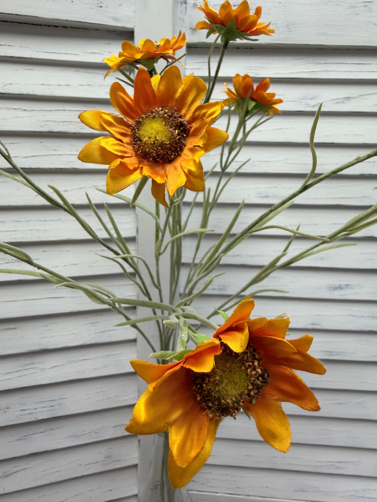 ITEM 10291 O - 25" ORANGE MINI SUNFLOWER BUNDLE WITH 3 STEMS