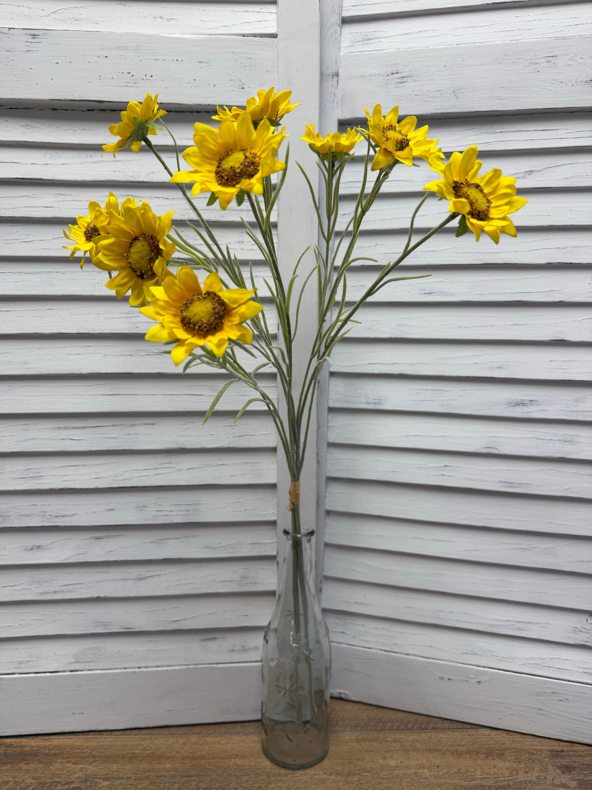 ITEM 10291 Y - 25" YELLOW MINI SUNFLOWER BUNDLE WITH 3 STEMS