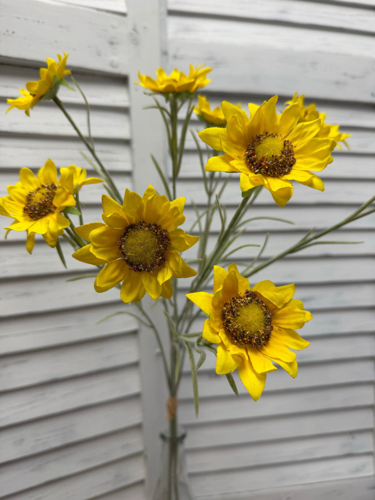 ITEM 10291 Y - 25" YELLOW MINI SUNFLOWER BUNDLE WITH 3 STEMS
