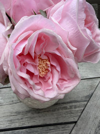 ITEM 10295 PK - 11.5" PINK FRESH TOUCH GARDEN ROSE BUNDLE WITH 6 STEMS