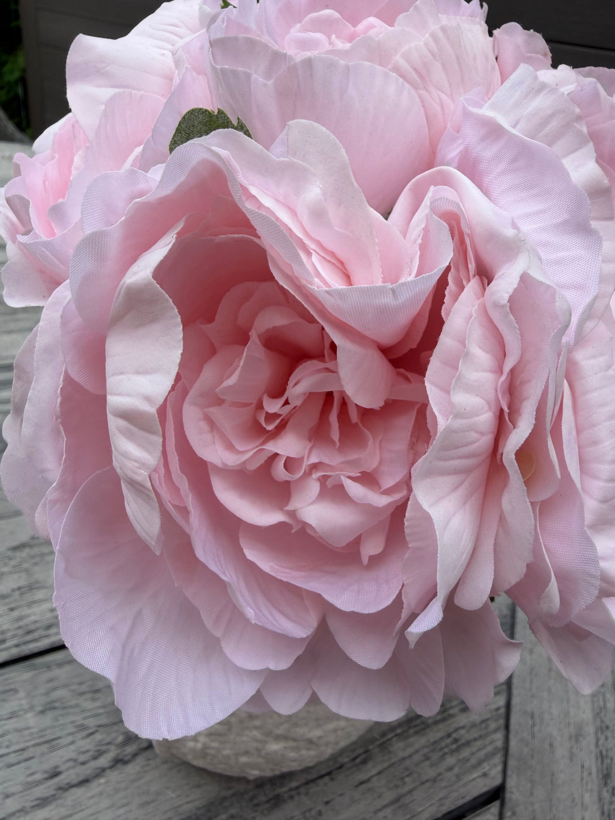 ITEM 10296 PK - 11.5" PINK FRESH TOUCH ENGLISH GARDEN PEONY BUNDLE WITH 6 STEMS