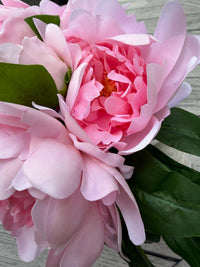 ITEM 10297 PK - 11" PINK FRESH TOUCH JAPANESE GARDEN PEONY BUNDLE WITH 6 STEMS