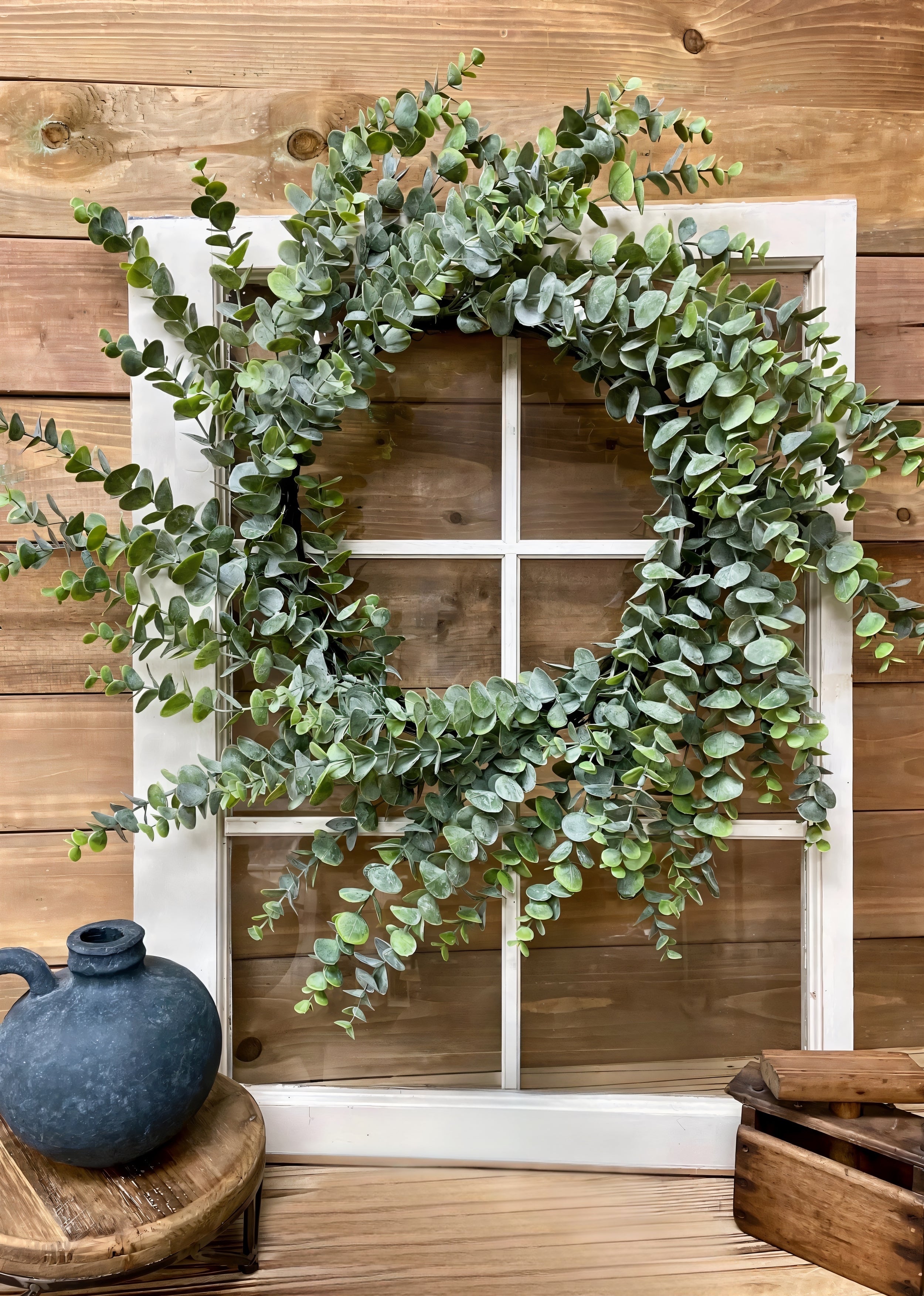 ITEM 11335 - 30" GREEN EUCALYPTUS WREATH