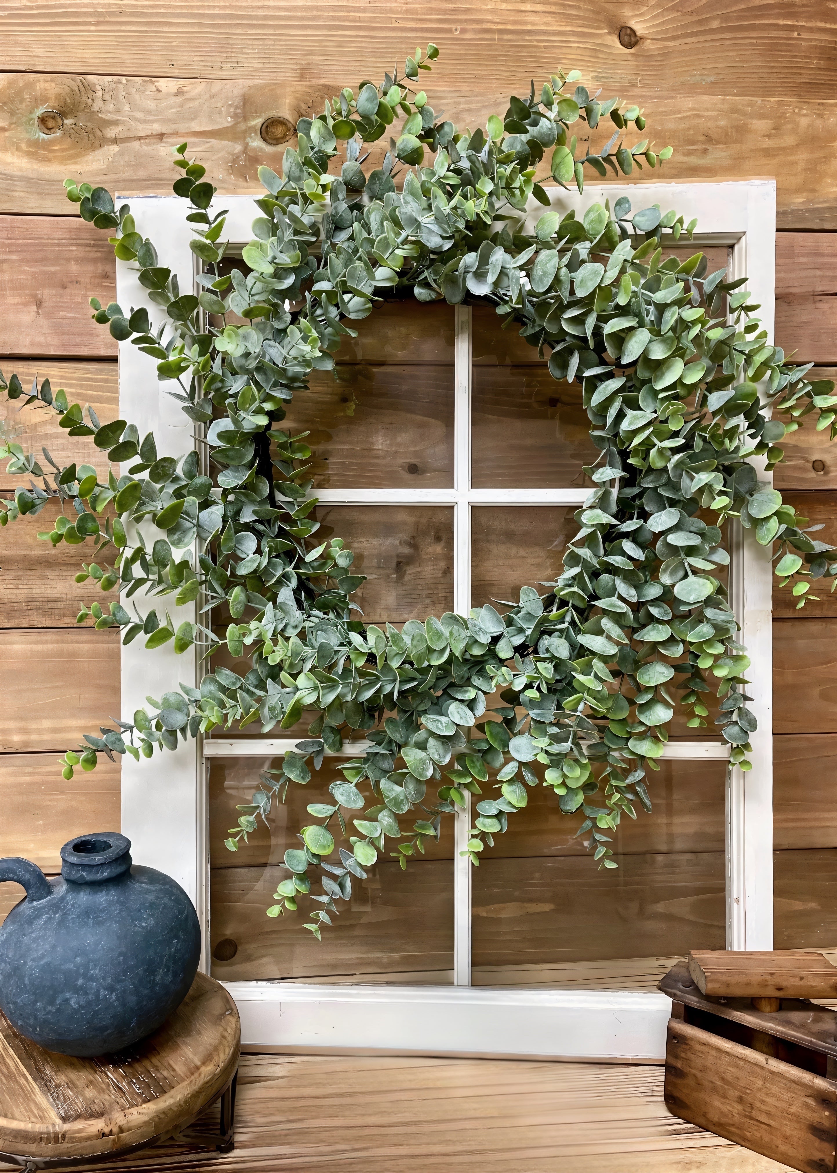 ITEM 11335 - 30" GREEN EUCALYPTUS WREATH
