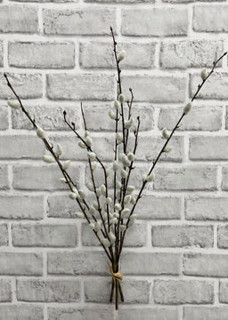 ITEM 11452 - 21.5" PUSSY  WILLOW BUNDLE WITH 3 STEMS & 9 BRANCHES
