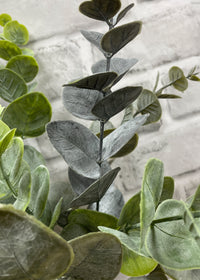 ITEM 11467 BLGR - 19" BLUE GREEN EUCALYPTUS BUSH