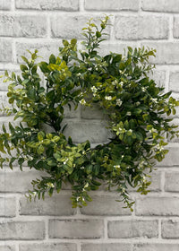 ITEM 11497 - 6.5" INSIDE DIM, 15" OUTSIDE DIM, ORANGE JASMINE WREATH