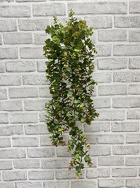 ITEM 11541  - 24" BURGUNDY GREEN HANGING EUCALYPTUS BUSH