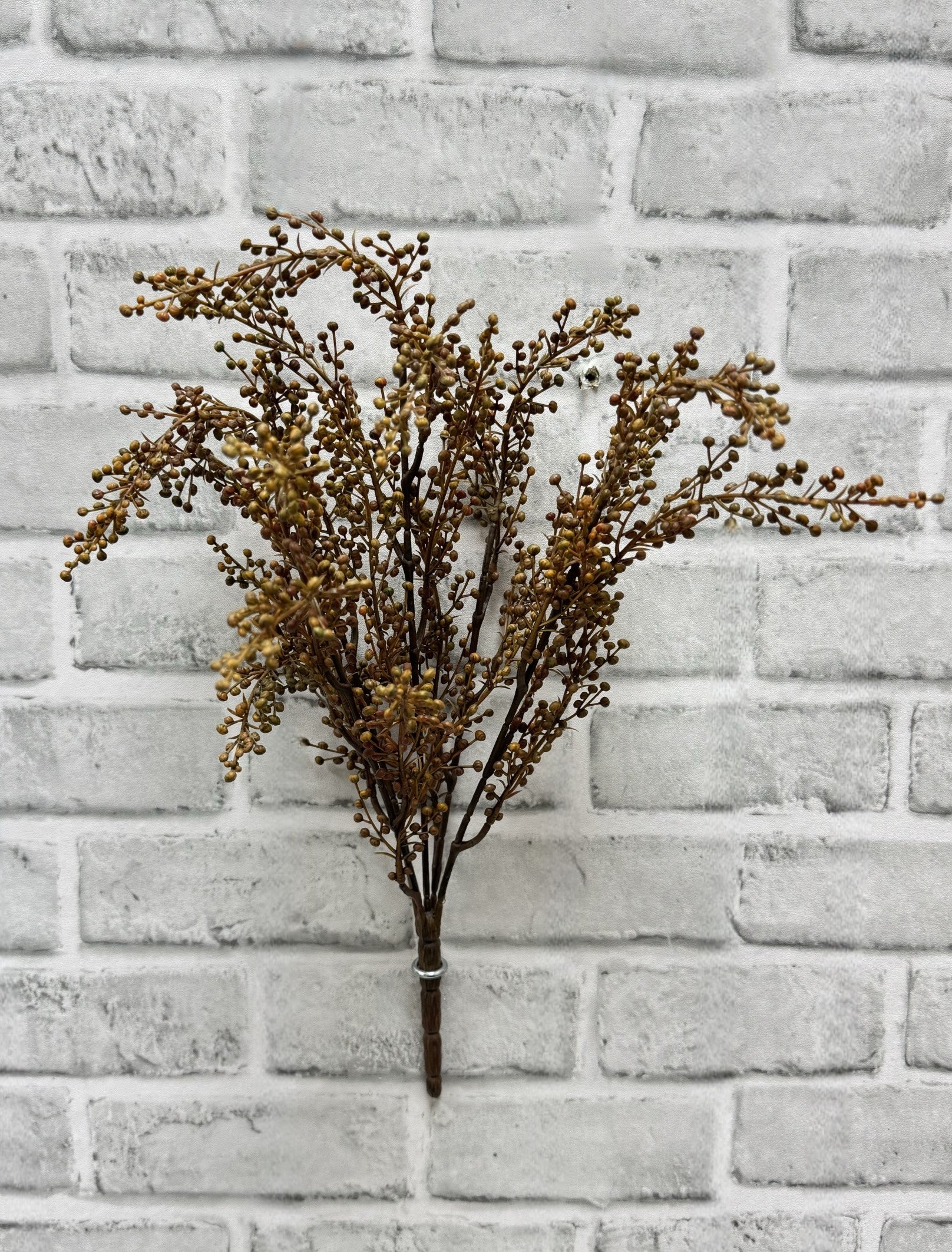 ITEM 11543 BRO - 18" BROWN ORANGE PEPPERBERRIES BUSH