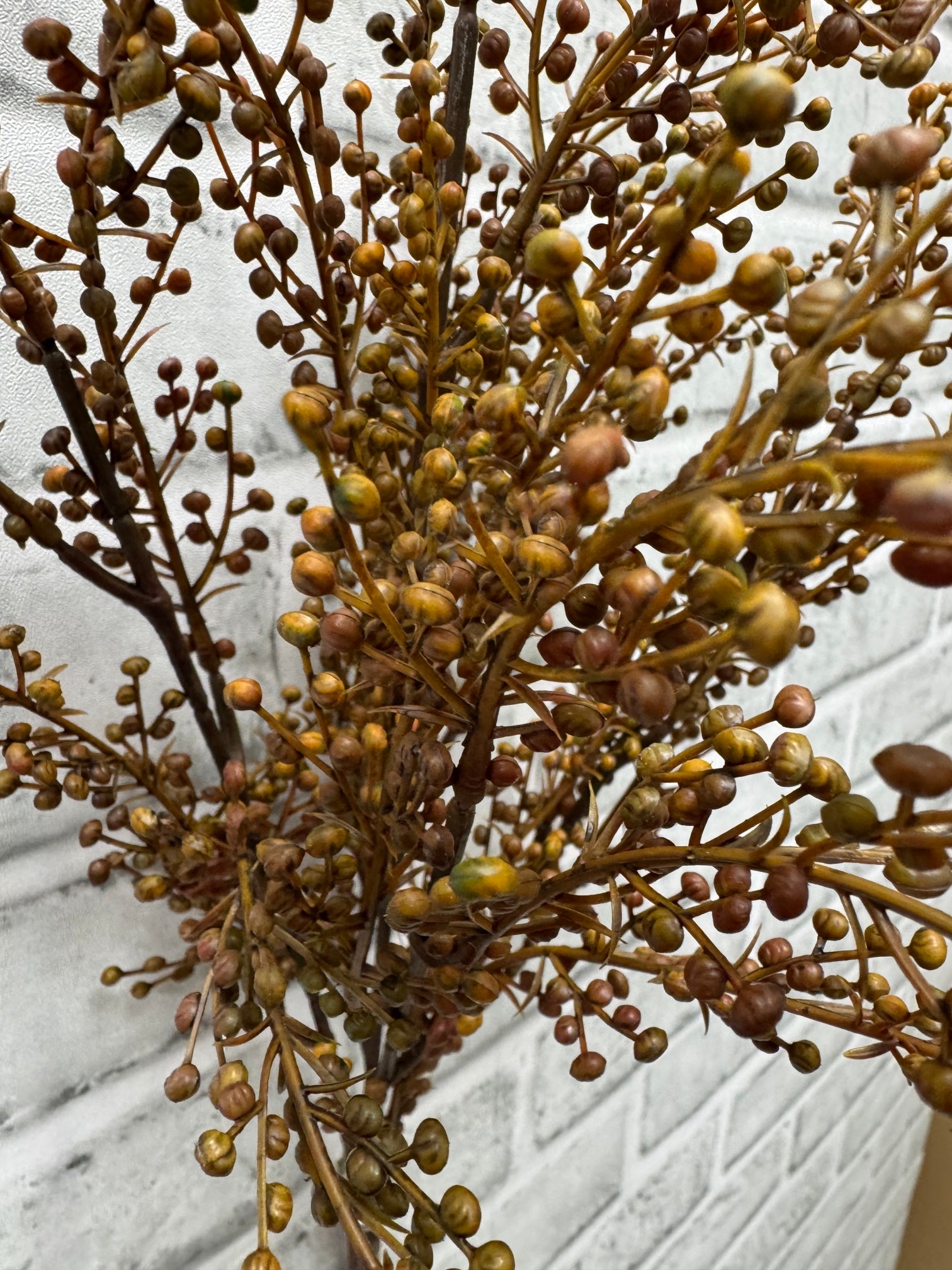 ITEM 11543 BRO - 18" BROWN ORANGE PEPPERBERRIES BUSH