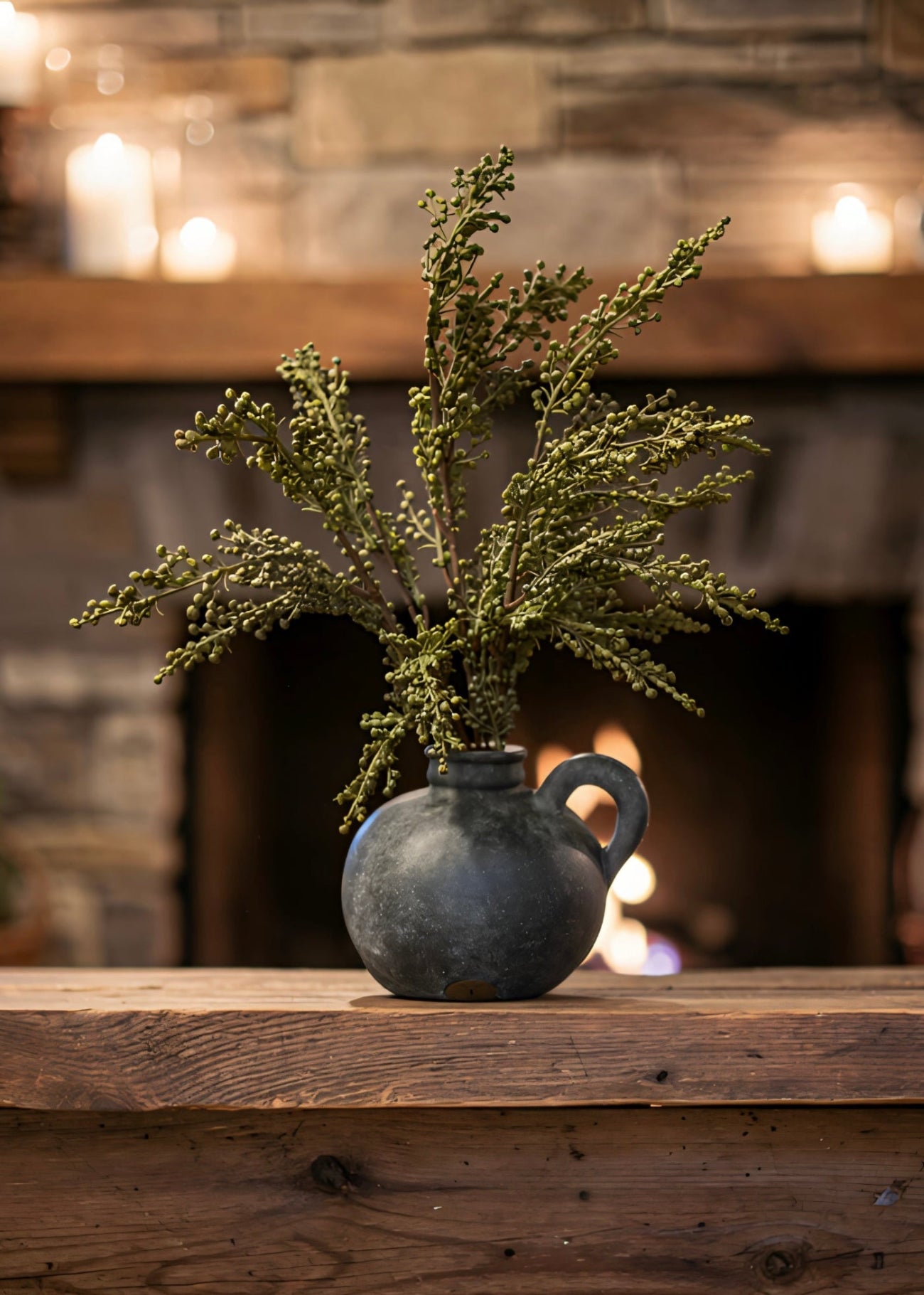 ITEM 11543 GR  - 18" GREEN PEPPERBERRIES BUSH