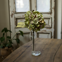 ITEM 11546 GR  - 14" GREEN DRIED LOOK HYDRANGEA STEM