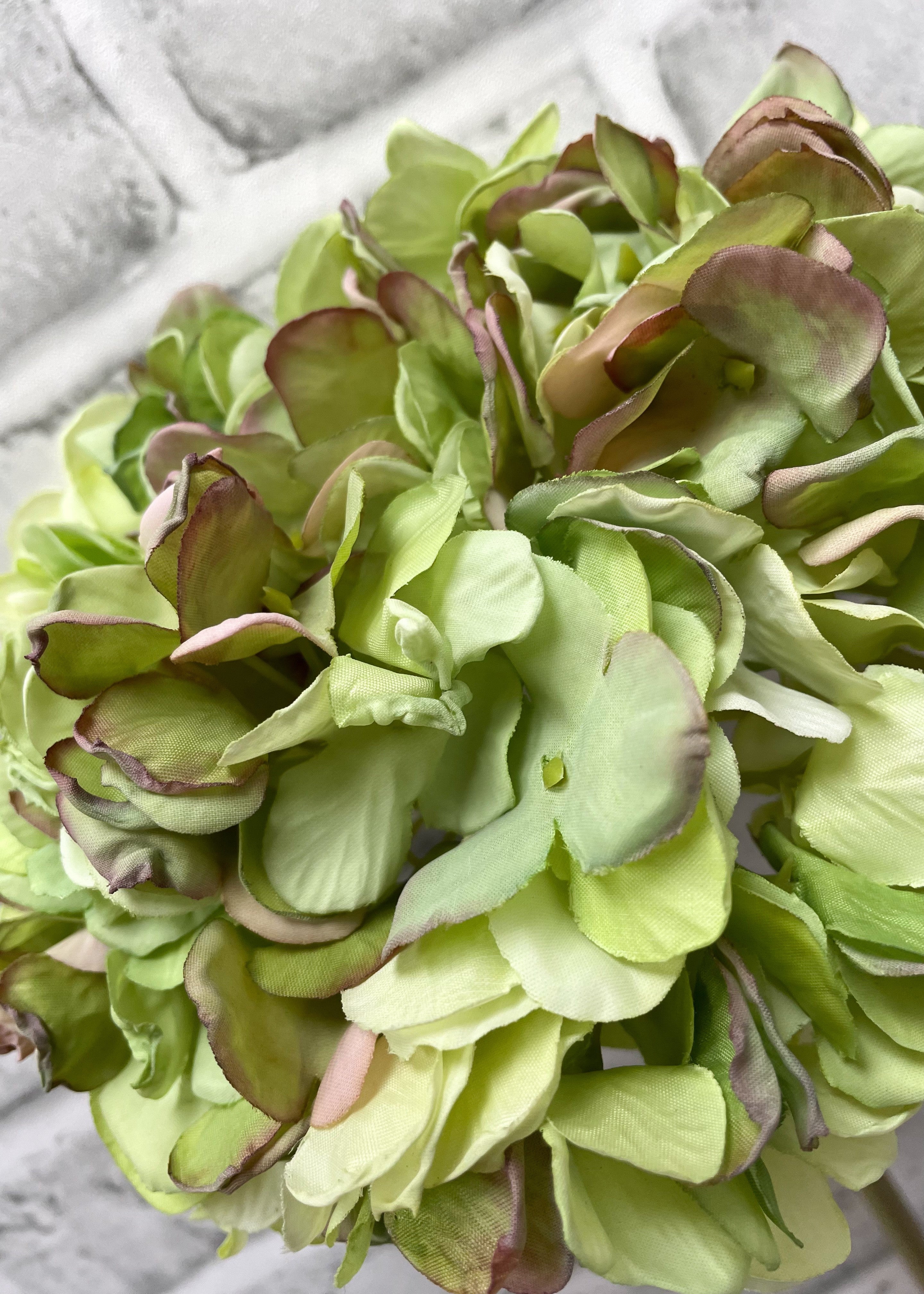ITEM 11547 GR  - 23" GREEN DRIED LOOK HYDRANGEA STEM