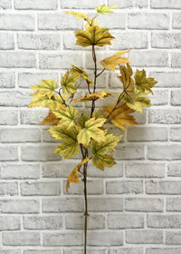 ITEM 11557 YGR  - 37" YELLOW GREEN MAPLE LEAF SPRAY