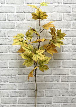 ITEM 11557 YGR  - 37" YELLOW GREEN MAPLE LEAF SPRAY