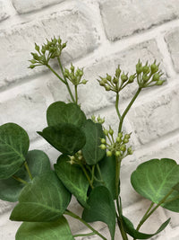 ITEM 11565 - 19.5" FRESH TOUCH EUCALYPTUS / BERRIES BUNDLE WITH 5 STEMS