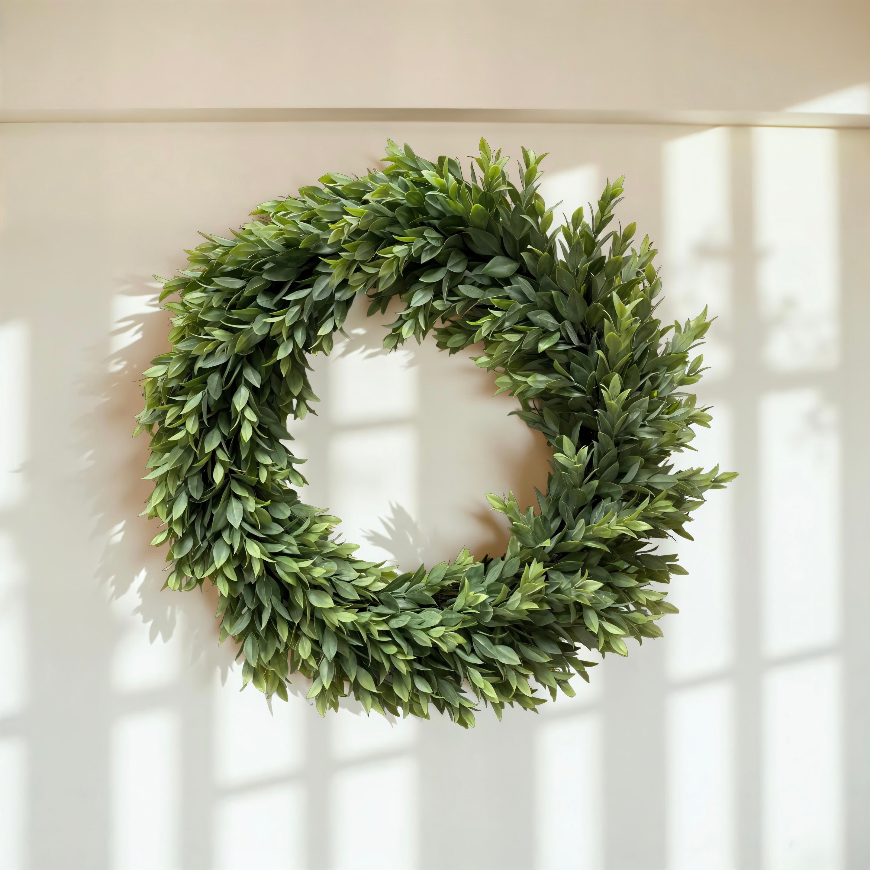 ITEM 11602 - 12" INSDIE DIM, 20" OUTSIDE DIM RUSCUS WREATH