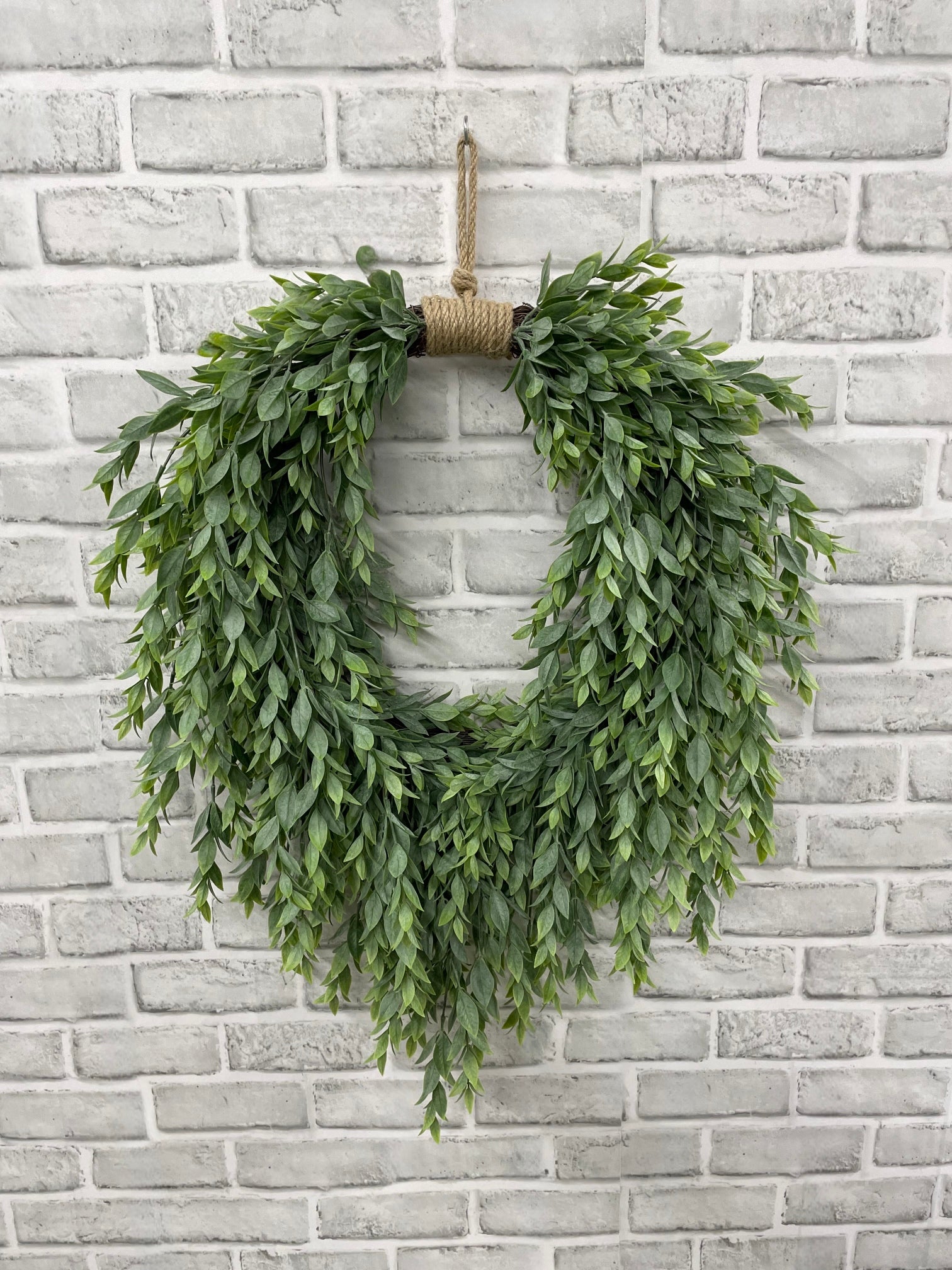 ITEM 11607 - 11.5" INSIDE, 19" OUTSIDE, 25" LONG RUSCUS HEART SHAPE WREATH