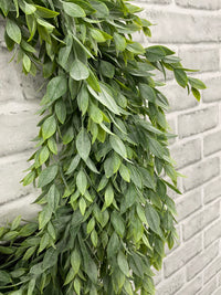 ITEM 11607 - 11.5" INSIDE, 19" OUTSIDE, 25" LONG RUSCUS HEART SHAPE WREATH