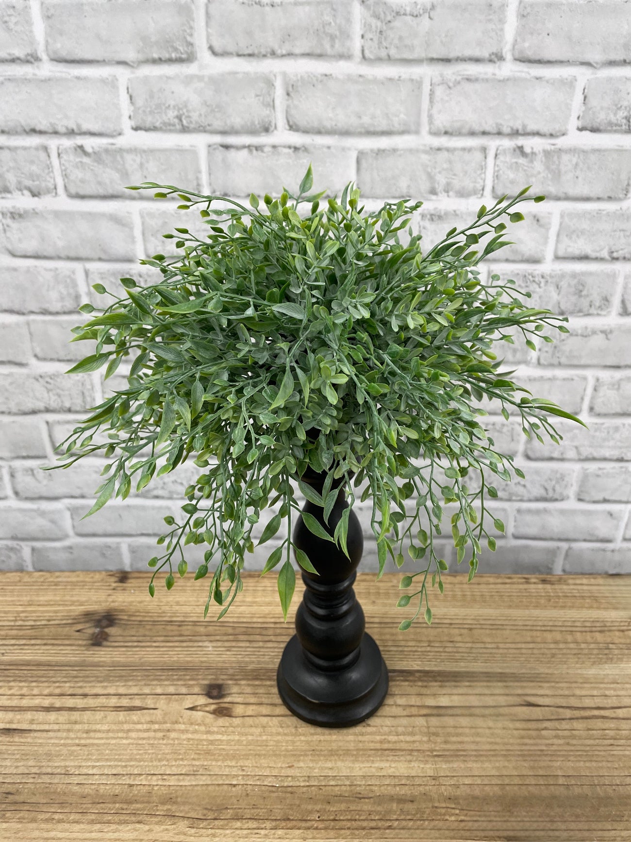 ITEM 11643 GR - 4" HIGH, 11" WIDE GREEN  SMILAX MIX HALF BALL