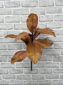 ITEM 11664 FALL - 21.5" FALL BROWN MAGNOLIA SPRAY WITH 10 LEAVES