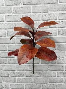 ITEM 11664 RED - 21.5" RED MAGNOLIA SPRAY WITH 10 LEAVES
