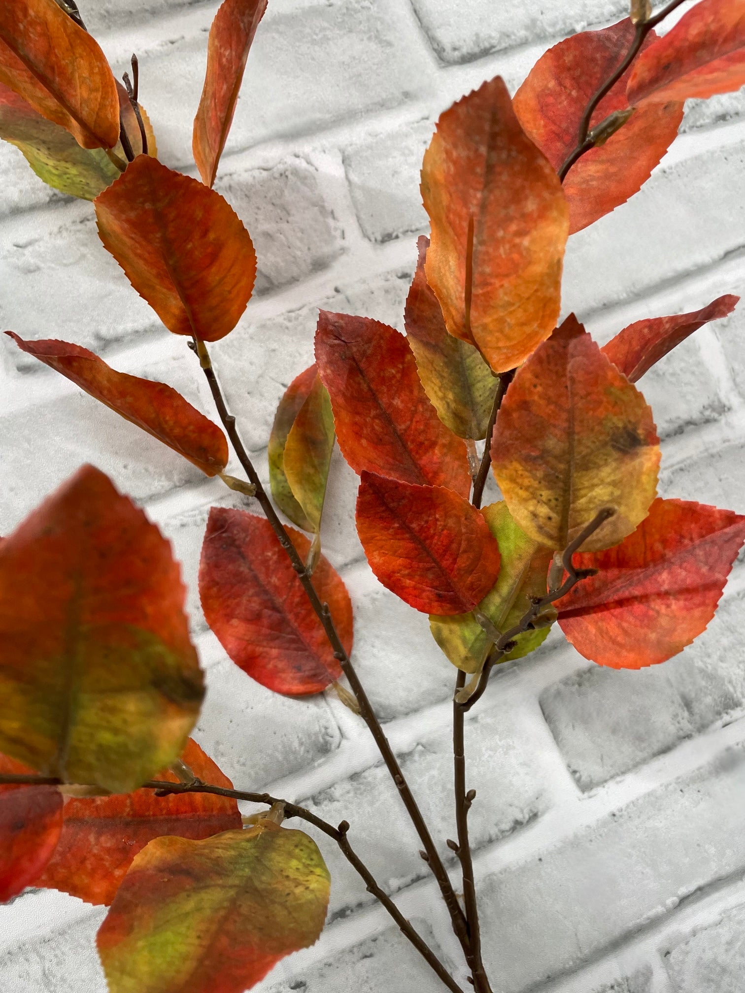 ITEM 11671 REDO - 42" RED, ORANGE, GREEN PLUM LEAF SPRAY