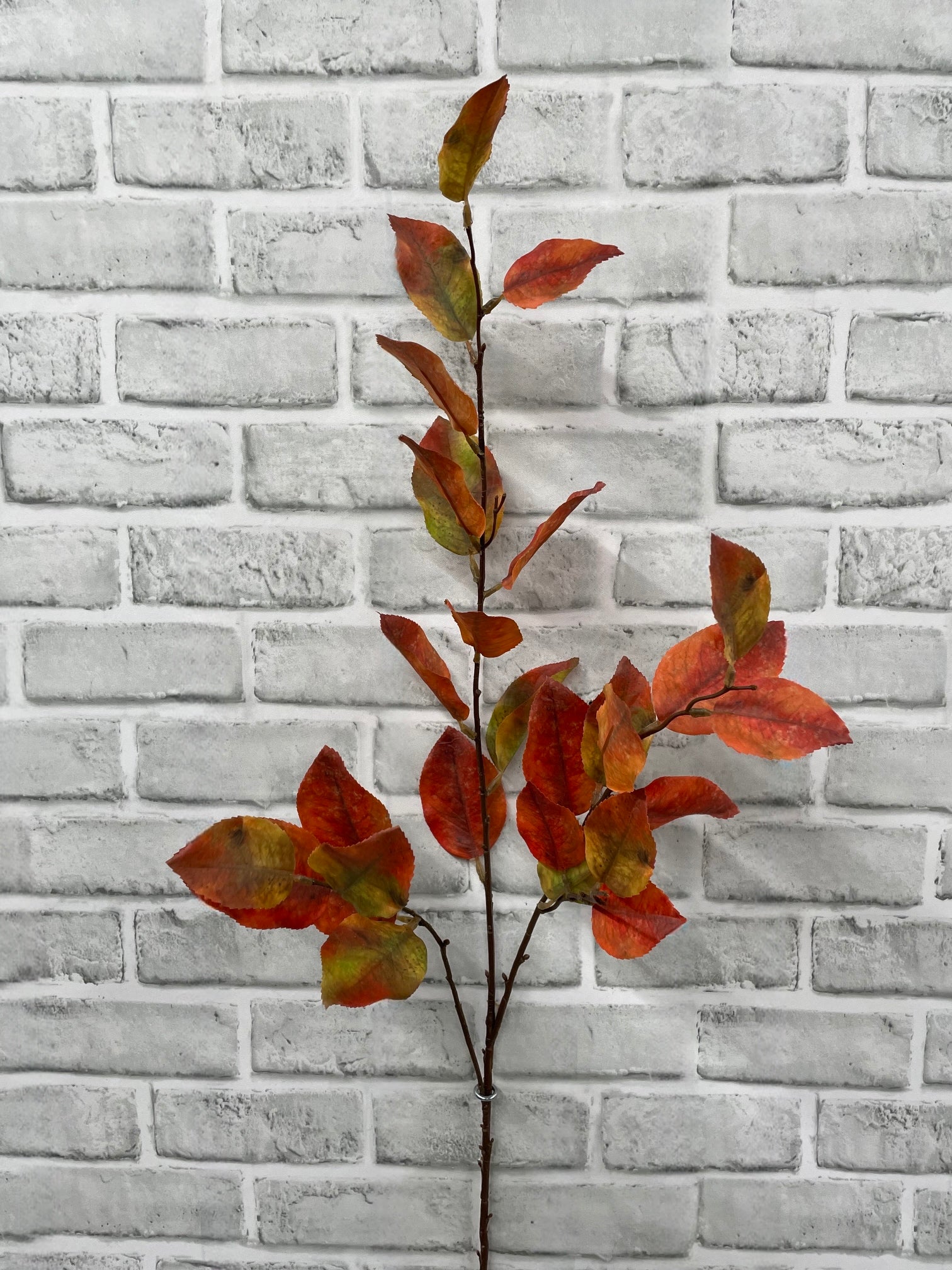 ITEM 11671 REDO - 42" RED, ORANGE, GREEN PLUM LEAF SPRAY