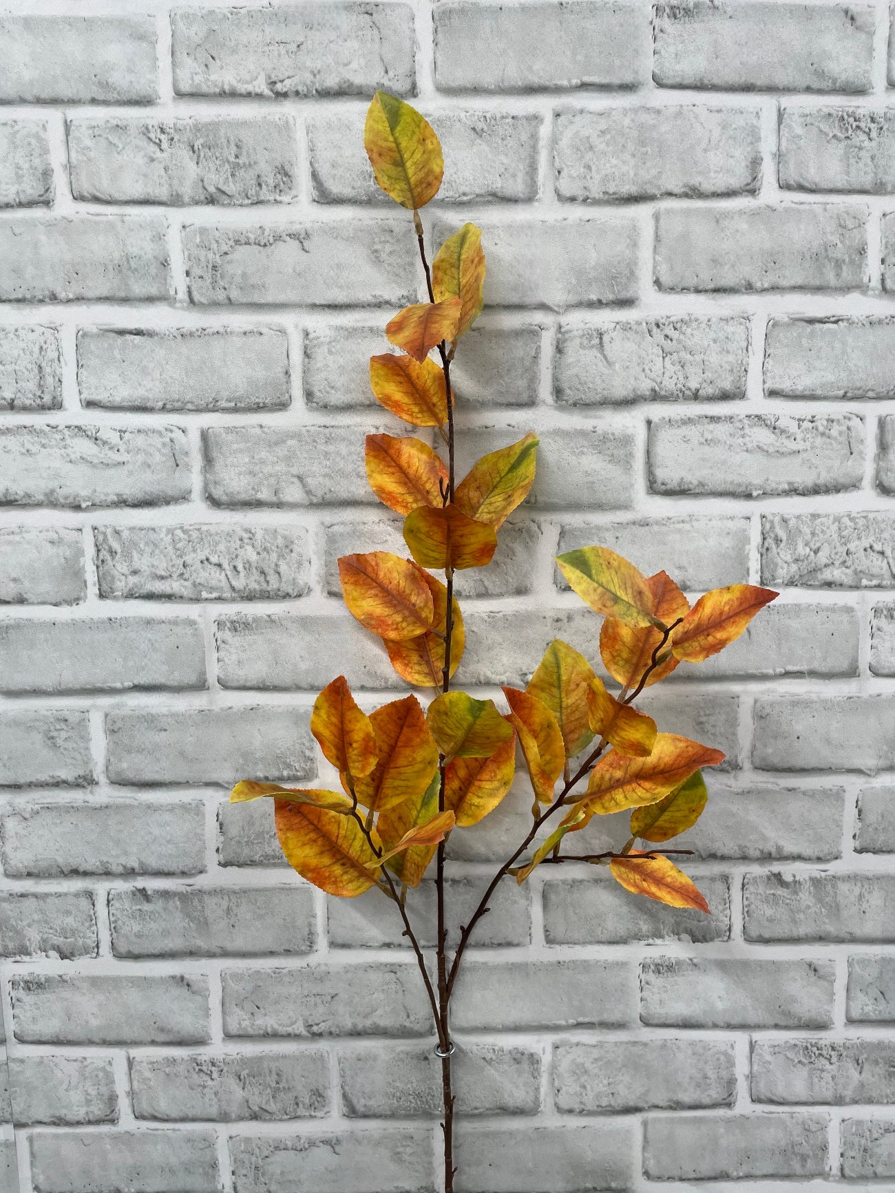 ITEM 11671 YO - 42" YELLOW, ORANG GREEN PLUM LEAF SPRAY