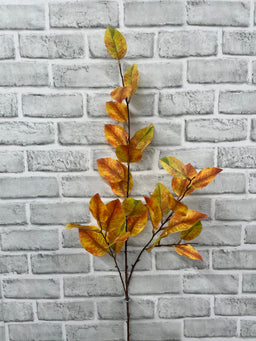 ITEM 11671 YO - 42" YELLOW, ORANG GREEN PLUM LEAF SPRAY