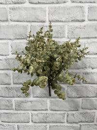 ITEM 11692 CMGR - 12" CREAM GREEN EUCALYPTUS BUSH