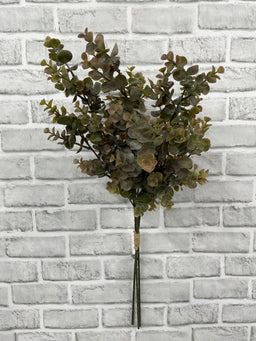ITEM 11694 GRBUR - 26" GREEN BURGUNDY EUCALYPTUS BUNDLE WITH 3 STEMS