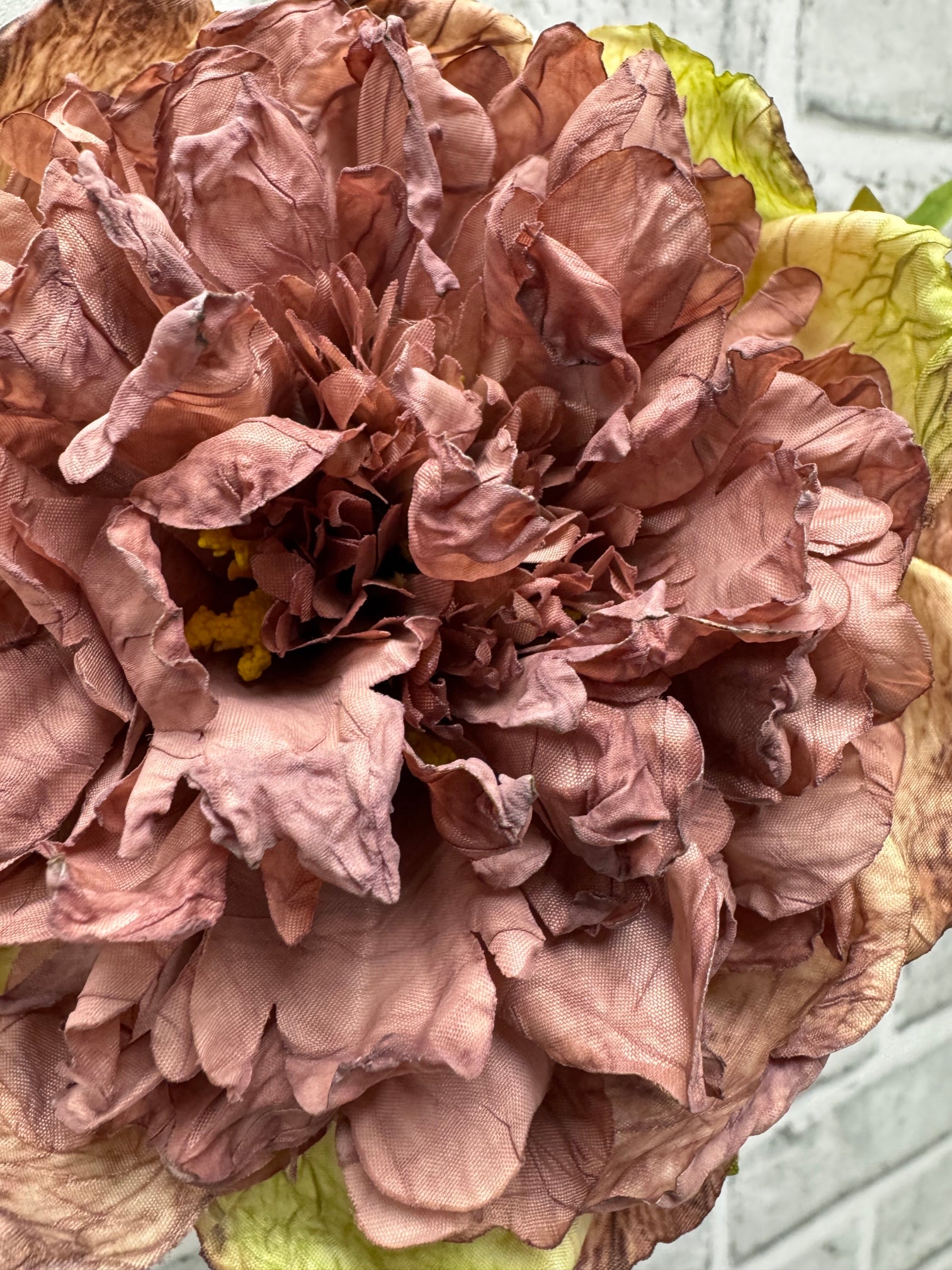 ITEM 11703 ROSE - 19.5" ROSE DRIED LOOK OPEN BRITISH PEONY STEM