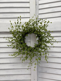 ITEM 11730 - 4" INSIDE DIM - 11" OUTSIDE DIM  GREEN BOXWOOD CANDLE RING