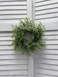 ITEM 11742 - 4" INSIDE DIM - 11" OUTSIDE DIM MINI EUCALYPTUS CANDLE RING