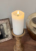 ITEM 1641W - 3"X6" WHITE 3D FLAME SMOOTH FINISH MELTING REALISTIC LED PILLAR WITH 6 HOUR TIMER