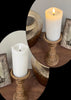 ITEM 1641W - 3"X6" WHITE 3D FLAME SMOOTH FINISH MELTING REALISTIC LED PILLAR WITH 6 HOUR TIMER