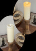 ITEM 1642IVORY - 3"X8" IVORY 3D FLAME SMOOTH FINISH MELTING REALISTIC LED PILLAR WITH 6 HOUR TIMER