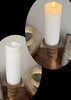 ITEM 1642W - 3"X8" WHITE 3D FLAME SMOOTH FINISH MELTING REALISTIC LED PILLAR WITH 6 HOUR TIMER