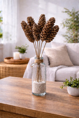 ITEM 1802 NAT - 24" NATURAL STROBUS PINE CONES ON STICKS - 6 PER BUNDLE