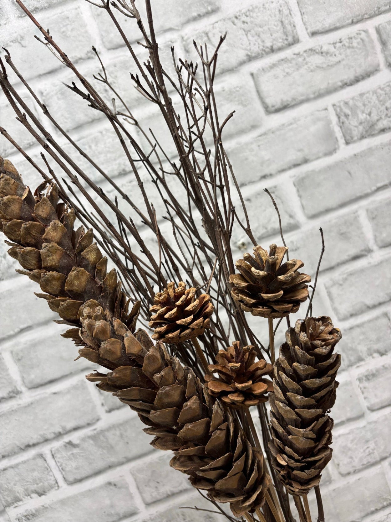 ITEM 1803 NAT - 30" NATURAL BOUQUET WITH JAY BRANCHES STROBUS PINE CONES & PONDEROSA PINE CONES