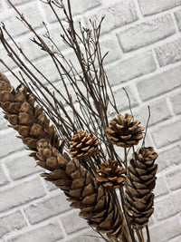 ITEM 1803 NAT - 30" NATURAL BOUQUET WITH JAY BRANCHES STROBUS PINE CONES & PONDEROSA PINE CONES