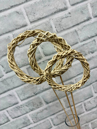 ITEM 1804 NAT - 23-26" TALL NATURAL LATA WREATH ON STEM PACKAGE - 3 PER PACKAGE - 2X4" & 1X6"