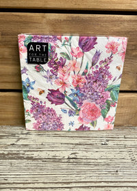 ITEM 45365 - 13"X13" MIXED FLORAL GARDEN 2 PLY NAPKIN - 20 NAPKINS PER PACKAGE