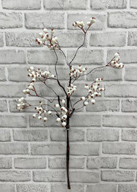 ITEM 81478W - 26" WHITE WEATHER RESISTENT BERRIES SPRAY