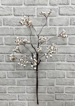 ITEM 81478W - 26" WHITE WEATHER RESISTENT BERRIES SPRAY