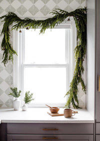 ITEM 81667 - 10 FOOT BANISTER FRESH TOUCH NORFOLK PINE GARLAND