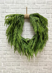 ITEM 81668  - 24" FRESH TOUCH NORFOLK ISLAND PINE HEART SHAPE WREATH