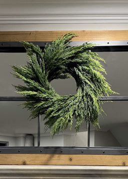 ITEM 81676 - 20" FRESH TOUCH WHISPY CEDAR WREATH
