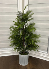ITEM 81695 - 52" FRESH TOUCH CYPRESS TREE POTTED IN METAL POT